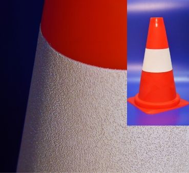 Cone 30 cm PVC - reflective with microspheres